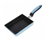 Sosoport Non Stick Tamagoyaki Pan Square Frying Pan for Japanese Omelette Cooking Flat Base for Even Heat Chemical Coating for Home Kitchen and Outdoor BBQ Use Random Color Random Color