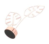 Sosoport Note Clamp Memo Stand Clamp Stainless Steel Leaf Shape Base Simple Lovely Style Multipurpose Practical Graduation Engagement Party Decorations