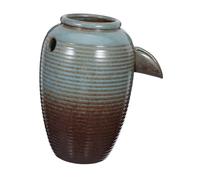 Sosoport Outdoor Ceramic Fountain Pot for Garden Decor Traditional Fish Tank Jar with Circulating Water Feature DIY Easy Assembly Natural Oxygenation for Front and Balcony Landscaping