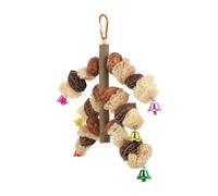 Sosoport Parrot Chewing Toy Natural Bird Nibbling Toy for Promotes Healthy Teeth and Reduces Boredom Bird Cages for Budgies Cockatiels and More
