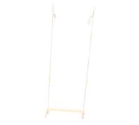 Sosoport Parrot Swing Wooden Hanging Toy for Birds Promotes Exercise and Fun for Parrots Conures and Chickens for Climbing Chewing and Swinging Activities