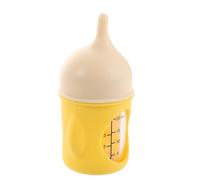 Sosoport Pet Nursing Bottle 20ml 0.7oz with Soft Silicone Pacifier and Anti-choke Design for Newborn Puppies and Kittens Feeding Kit in Yellow