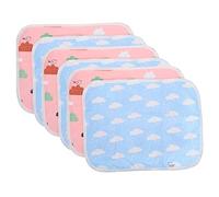 Sosoport Pet Training Mats Set 6pcs Guinea Pig Cage Liners Soft Fleece Liners Washable Pet Bedding Mats for Hamster Guinea Pig