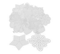 Sosoport Plastic Art Canvas 25Pcs Mesh Sheets Butterfly Star Heart Flower Shapes for Cross Stitch Projects and Creative Family Time