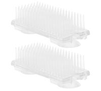 Sosoport Plastic Floral Arranger 2pcs Clear Flower Frogs DIY Floral Fixation Base Prolongs Flower Appreciation Cycle for Zen-Inspired Chinese-Style Arrangement