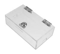 Sosoport Portable Cell Phone Lock Box Thickened Acrylic, Small Size 18×10×5cm, Single Lock for Student Self-Control and Secure Storage