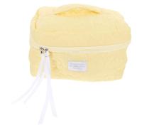 Sosoport Portable Nylon Makeup Organizer in Yellow Travel Cosmetic Bag Large Capacity with Easy to Close Zipper, Delicate Design for Women for Travel and Business Trips