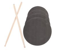 Sosoport Practice Drum Pad Set with Drum Sticks Ergonomic Design Foam Material Comfortable to Hold for Professional Use and Practice Drummers Accessories