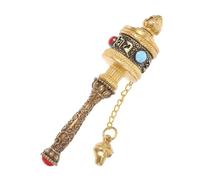 Sosoport Prayer Wheel Pendant Buddhist Religious Themed Ornament for Meditation Space Decor