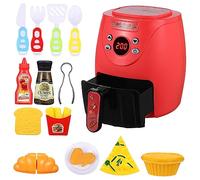 Sosoport Pretend Play Air Fryer Toy with Color Changing Play Food Birthday Gifts Encourages Healthy Eating Habits