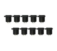 Sosoport Professional Speaker Socket Jack 10pcs Square Shape Easy to Use with Stainless Steel and Plastic Material Loud Speaker Box Socket Connector for Stage Use