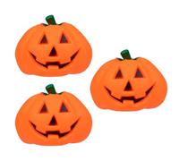 Sosoport Pumpkin Shaped PET Ball Toy Halloween 3pcs Plastic Dog Training | Sound Squeaker Set, Portable for Dogs and Dog Teeth, Safe Play, Random Colour Finish Random Color