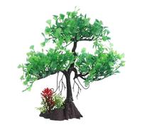 Sosoport Realistic Aquarium Bonsai Tree Fish Tank Decoration Fade-resistant Artificial Aquatic Plant for Turtle Tanks and Office Landscaping Safe