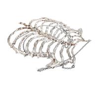 Sosoport Realistic with Rib Cage Skeleton Prop for Halloween Hollow and Lightweight Plastic Skeleton Bone Accessory Smooth Surface Preserving Integrity Cosplay Events for Festival