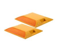 Sosoport Reflective Roadside Markers 2Pcs Plastic Driveway Reflectors for Parking Lots and Pedestrian Safety Guide