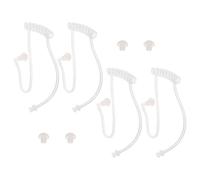 Sosoport Replacement Ear Pieces 4pcs Acoustic Coil Tube Earpiece for Compatible with Two-way Radio Headset for Outdoor Communication