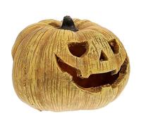 Sosoport Reptile Hideout Cave Pumpkin Shaped Ornament for Tanks Natural Decor for Fish and Reptiles Resin Basking Platform Halloween Themed Habitat Accessory