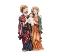 Sosoport Resin Jesus Baptism Statue Religious Nativity Scene Decoration Compact Catholic Family Figurine for Christmas Tabletop Holiday Celebration Gift