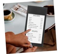 Sosoport Restaurant Check Holder with Textured Fabric Classic Black Menu Book Folder for Hotels Cafes Restaurants Compact Server Note Pad for Guest Orders and Receipts