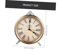 Sosoport Retro Battery Operated Alarm Clock Quiet Silent Design for Bedroom Home Decor Vintage Style Clock Desk Ornament Family and Friends