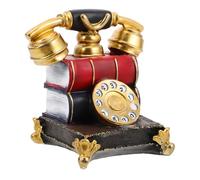 Sosoport Retro Telephone Ornaments Vintage Telephone Model Decorative Phone Prop for Tabletop Shelf Office Decor Old Fashioned Phone Figurine for Home Bar Display