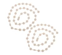 Sosoport Reusable Food-Grade Silicone Pie Weights 2Pcs Chain Style Pastry Baking Weights for Pie Crusts Beige Protective Kitchen Baking Accessory