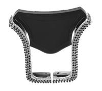 Sosoport Rhinestone U-shape Car Phone Holder Air Vent Bracket Telescopic Mount Compatible with Phones Easy Install Elegant Black