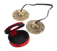 Sosoport Ring The Bell Nepalese Finger Cymbals Double Dragon Design Meditation Bell Yoga Relaxing Meditation Cymbal Musical for Mindfulness and Relaxation