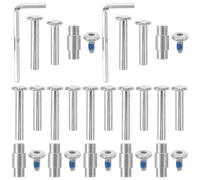 Sosoport Roller Skate Axle Spacer Screw Set, Small Inline Skate Hardware with Lock Nuts and Bearings, Tiny Screws for Roller Skating Wheel Repair and Maintenance