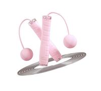 Sosoport Ropeless Skipping Rope for Indoor Fitness Pink Silicone Handle Jump Rope with Wireless Gravity Ball Portable Design for Slimming and Workout for Adults