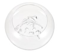 Sosoport Round Iceberg Fish Tank Small Aquarium Mini Desktop Bowl for Fish Shrimp Turtle Crab Decorative Goldfish Bowl Goldfish Hydroponic Plant Terrarium