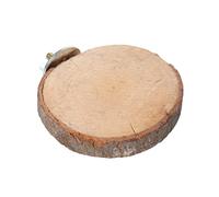 Sosoport Round Wooden Pet Parrot Wood Platform Stand Rack Natural Branch Perches for Bird Cage for Hamsters and Animals Design