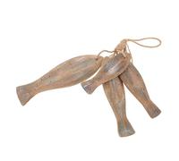 Sosoport Rustic Wooden Fish Wall Decor Hand Carved Hanging Ornaments for Lake House Beach Coastal Theme Cabin Decor Vintage Nautical Wood Fish Crafts with Distressed Finish and Natural
