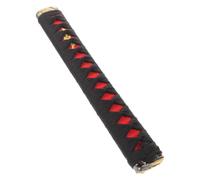 Sosoport Samurai Grip Hilt Replacement Japanese Handle, Wooden Polyester Non Slip Grip, Black, for Japanese Swords, Martial Arts Hilt Training and DIY Handle Making