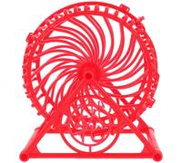 Sosoport Silent Hamster Wheel for Small Pets Foot-stuck Design Red Stable Cage Attachment Exercise for Hamsters Mice and Gerbils