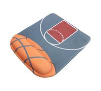Sosoport Silicone 3D Basketball Pattern Small Mouse Pad with Wrist Support Non-Slip Office Laptop Mouse Wrist Rest Cushion for Computer Desk Use