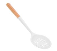 Sosoport Silicone Cooking Spoon Colander with Slotted Design Heat Resistant Multi Functional Kitchen Strainer Ladle for Food Filtration Non Deformable Silicone Utensil for Household Hot Pot