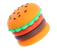Sosoport Silicone Hamburger Shape Makeup Bottles with Lids Portable Travel Moisturizer Dispenser and Jewelry Container Leakproof Mini Powder Storage for Business Trips