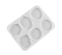 Sosoport Silicone Phone Grip Base Mold 6-Hole Handmade Crystal Drop Resin Mold for Mobile Phone Stand Making Easy to Clean Suitable
