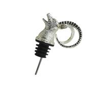 Sosoport Silver Antelope Head Wine Pourer and Stopper Creative Animal Shaped Wine Aerator for Parties Bars Restaurants Lightweight Bottle Cap for Instant Pouring and