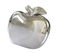 Sosoport Silver Electroplated Ceramic Fruit Ornament Christmas Day Adorn Home Decor Desktop Decorative Prop for Party and Living