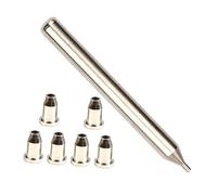 Sosoport Silver Guitar String Ferrules Set 6 Metal Caps for Electric Guitar String Mounting Bridge Retainer Accessories