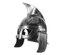 Sosoport Silver Roman Soldier Cosplay Helmet for Adults, Plastic Material Authentic Historical Design and Lasting Shine, for Role Play and Themed Parties
