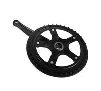 Sosoport Single Speed 40t Bike Chainring Crank Set with Square Taper Crank Arm and Chain Guard, Black Bicycle Crankset for Mountain and Touring Bikes, Compatible with E-bike Drivetrain