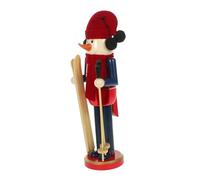 Sosoport Skiing Nutcracker Soldier Christmas Decoration Safe Non Toxic Christmas Party Ornament Desktop Nutcracker Figurine for Holiday Home and Tree Display