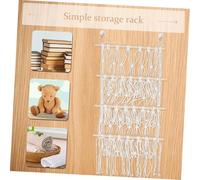 Sosoport Space-saving Hanging Net for Nursery Wall-mounted Plush Animal Storage Hammock Compact Mesh Organizer for Stuffed Animals and Books Boho Style Storage