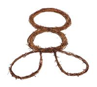 Sosoport Spring Rabbit Vine Wreath Natural Bunny Shaped Rattan Hoop Easter Decoration for Front Door Home Garden Indoor Outdoor Use Charming Festive Floral Arrangement Ring