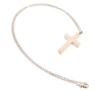 Sosoport Stainless Steel Ashes Cross Necklace Pet Ashes Keepsake for Women Engraved Urn Pendant