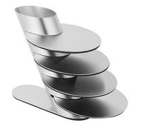 Sosoport Stainless Steel Coaster Set Anti-skid Cup Pads Modern Household Beverage Coasters Heat Resistant Square Cup Mats with 4pcs Slant Tube Design for Dining and Kitchen