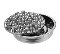 Sosoport Stainless Steel Communion Tray with Wine Cups Stackable Holy Communion Serving Ware for Churches Religious Services and Christmas Decor Corrosion-resistant Church Cup Trays